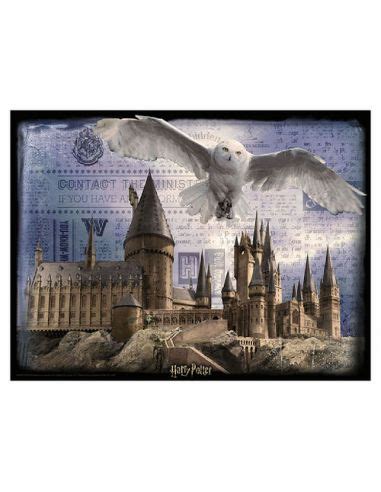 Puzzle Lenticular Hogwarts Y Hedwig 500 Piezas Harry Potter