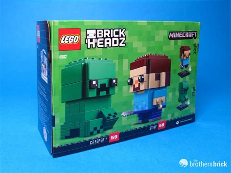 41612 BrickHeadz Steve And Creeper Back Of Box The Brothers Brick