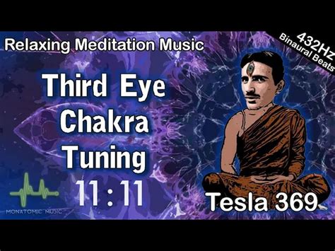 Third Eye Chakra Tuning 432 Hz Binaural Beats Meditation 11 11