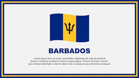 Premium Vector Barbados Flag Abstract Background Design Template