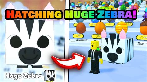 Hatching Huge Zebra On Camera Pet Simulator Youtube