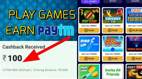 PLAY GAMES EARN FREE PAYTM CASH BEST EARNING GAME IN 2020 100