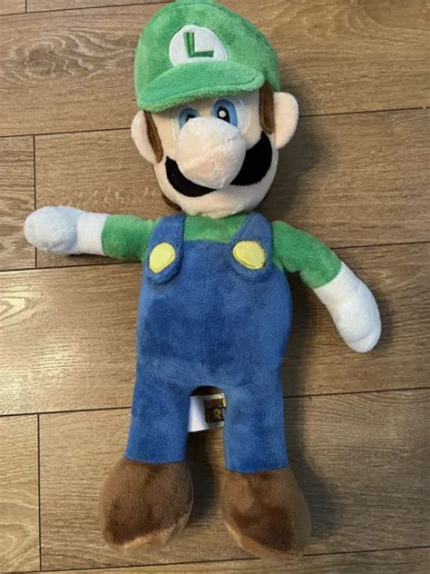 OFFICIAL JUMBO LUIGI Plush 16 inch Toy Super Mario Bros. Nintendo. New ...