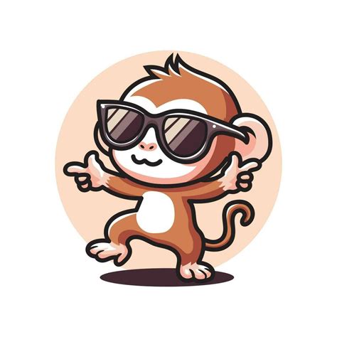 Monkey With Glasses Vector Art, Icons, and Graphics for Free Download