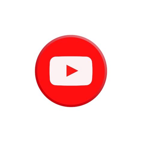 Premium Vector | Youtube logo round button vector