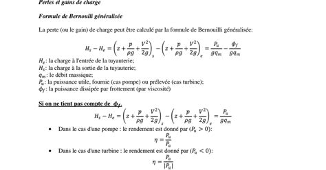 Pertes Charges Pdf Math Equations Management