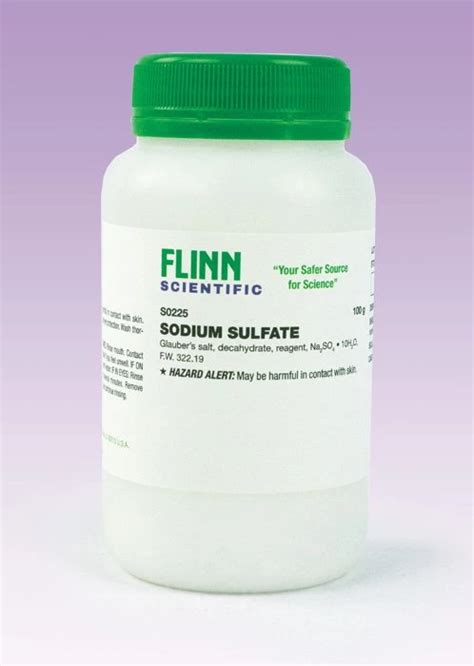 Sodium Sulfate Decahydrate Reagent 100 G Flinn Scientific