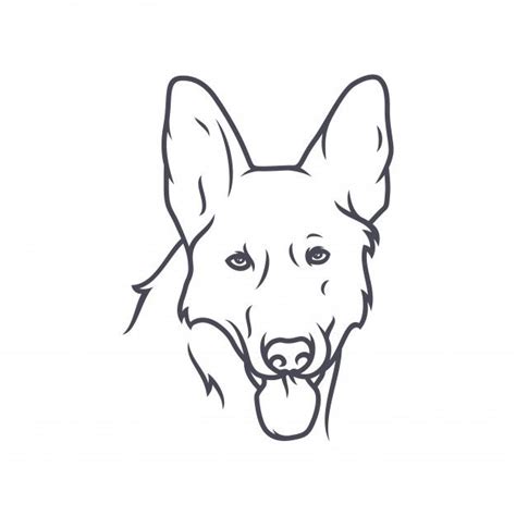 Premium Vector | German shepherd dog - vector logo/icon illustration mascot | Come disegnare ...