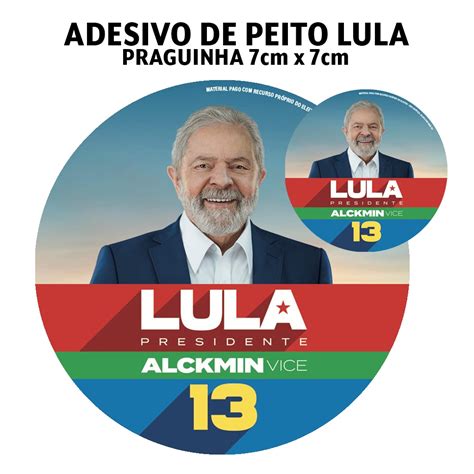 Adesivo Lula Adesivo De Peito 100 Unidades Shopee Brasil