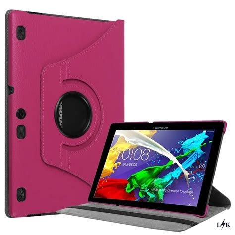 For Lenovo Tab 2 A10 Case LK 360 Rotating Magnetic Smart PU Leather