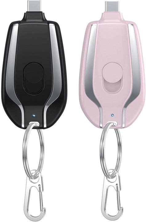 Keyring Phone Charger Mini Power Emergencys Pod 1500mah Mini Keyring