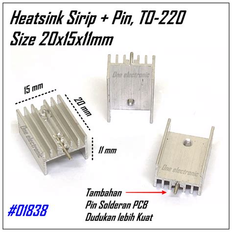 Jual Heatsink Pendingin Aluminium X X Mm To To Ic Transistor