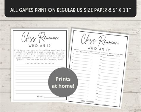 High School Reunion Games Class Reunion Games 2003 Class - Etsy