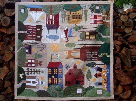 All Around The Town With Images Quilts House Quilts House Quilt Block