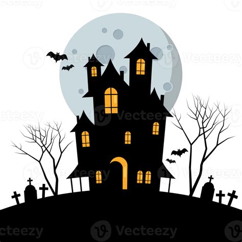 Halloween Haunted House 24555812 PNG