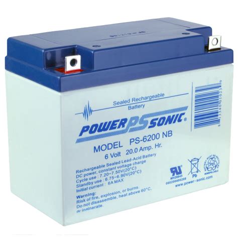 6 Volt 20 Ah Sealed Lead Acid Rechargeable Battery Battery Mart