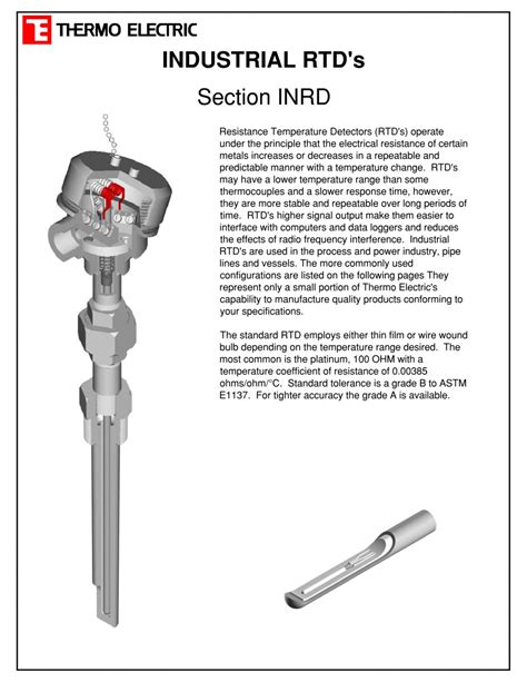 Industrial Rtd Thermo Electric Company Inc