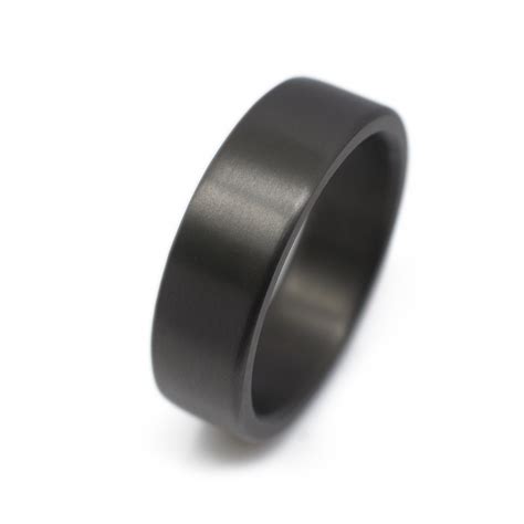 Men's Black Wedding Band - Satin Finish - Casavir Jewelry