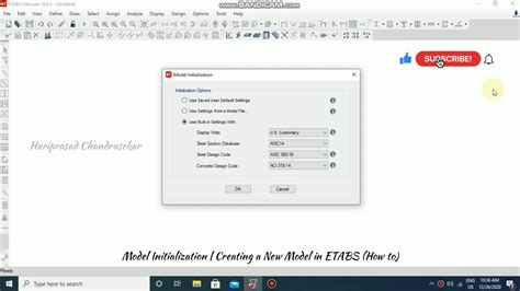 Creating A New Model In Etabs How To Youtube