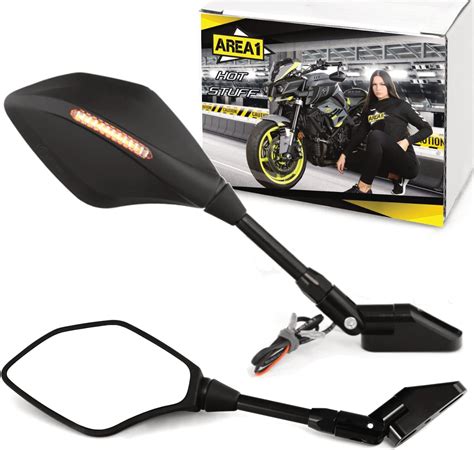 Area Longboard Motorrad Spiegel Set Inkl Blinker Kompatibel Mit Honda