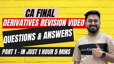 Derivatives Revision Of Questions Answers Ca Final Afm Sfm