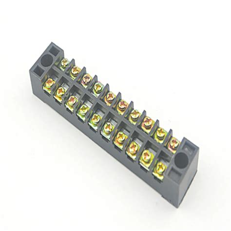 10 Pieces Terminal block 600V 15A 10 Pin Combined terminal blocks Barrier Screw fixed wiring ...