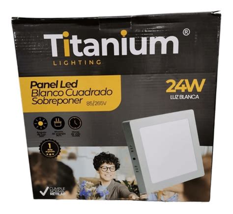 Panel Led Sobreponer Cuadrado Luz Blanca 24w Certificada Cuotas Sin