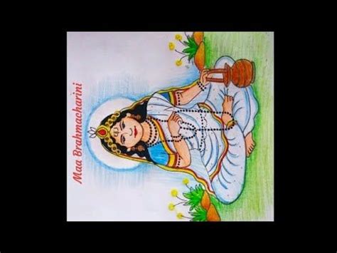 Navratri Day 2 How To Draw Maa Brahmacharini Easy Drawing Of Maa