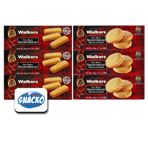 Scottish Shortbread Cookies Variety Pack Combo Three 7 Oz Walker Shortbread