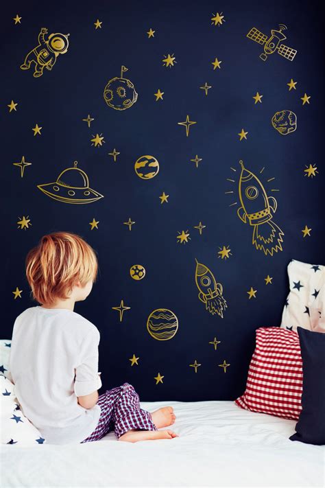 Space Printed Wall Stickers - SpaceHomeDecors.com