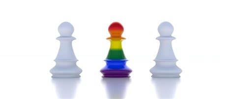 Premium Photo Rainbow Colors Gay Pride Flag Chess Pawn Isolated On White Background D