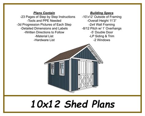 Storage Shed Plans 10x12 | TriCityShedPlans