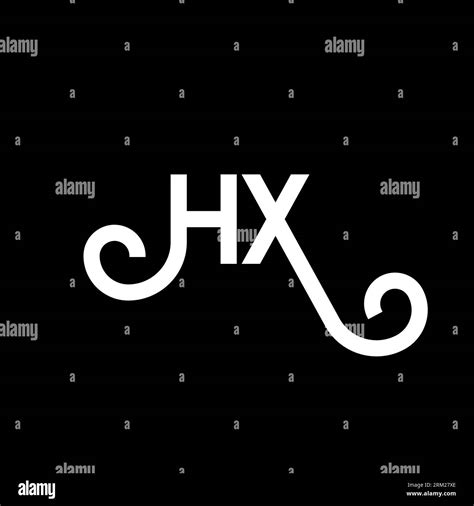 Hx Letter Logo Design On Black Background Hx Creative Initials Letter Logo Concept Hx Letter