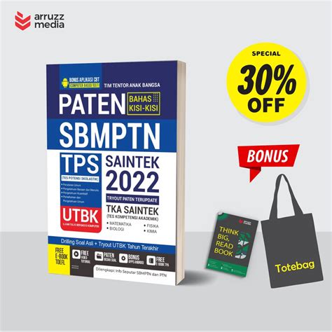 Jual BUKU SBMPTN SAINTEK 2022 PATEN UTBK SBMPTN SAINTEK 2022 Indonesia