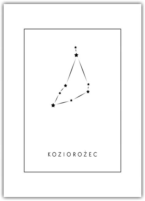 Plakat Znaki Zodiaku Koziorożec 40x50 ilustracje ozdobne na ścianę