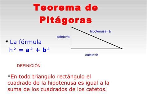 A ¿cuál Es La Formula Para Hallar La Hipotenusa De Un Triangulo