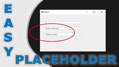 Easy And Simple Way To Add Text Placeholder In Textbox Or Combobox
