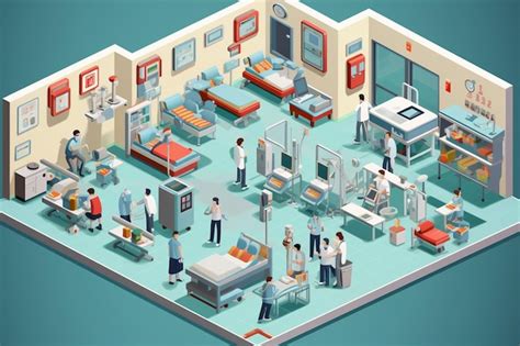 Premium Vector Isometric Medical Hospital Set Vector