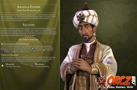 Civilization Vi Saladin The Video Games Wiki