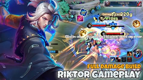 Riktor Slayer Lane Pro Gameplay Full Damage Build Arena Of Valor