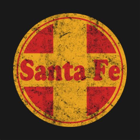 Santa Fe Railroad Logo - Distressed Grunge Red/Yellow - Santa Fe - T ...