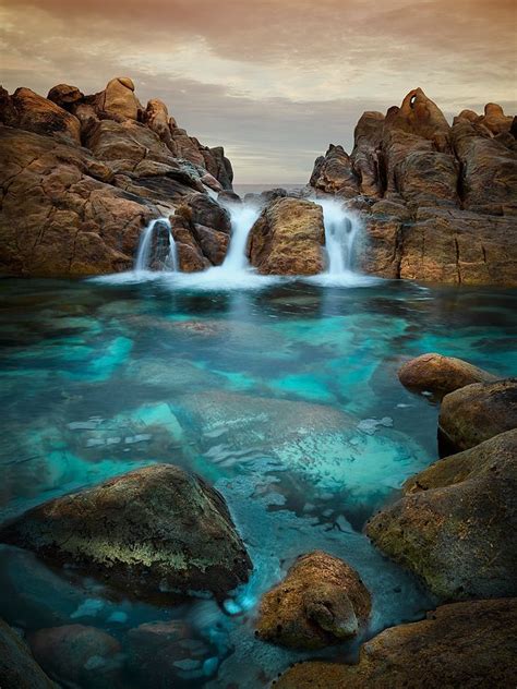 Tidal Waterfalls At Wyadup Rocks Margaret River Region Western