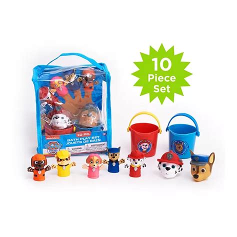 PAW Patrol 10-Piece Bath Toy Value Set