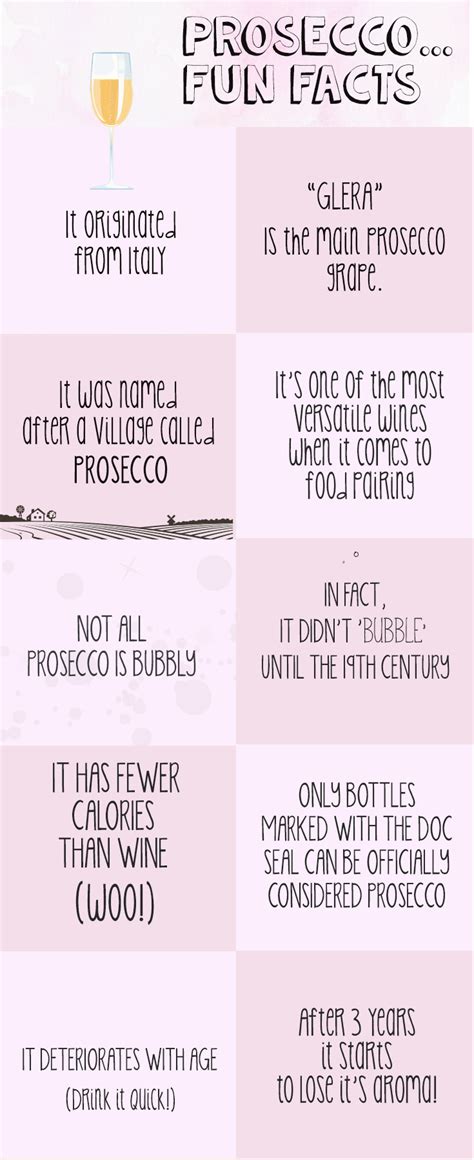 Fun Prosecco Facts Infographic Prosecco Business Ts