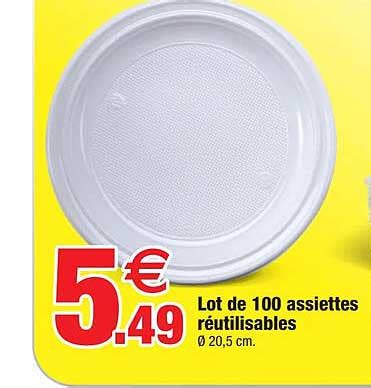 Promo Lot De Assiettes R Utilisables Chez Bazarland Icatalogue Fr