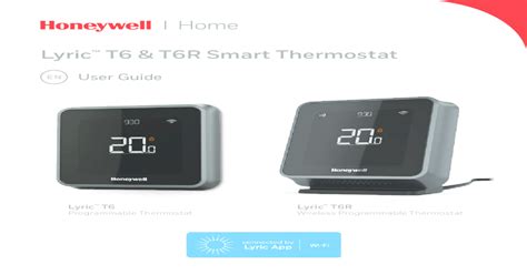 Honeywell T6 Pro Smart Thermostat User Manual