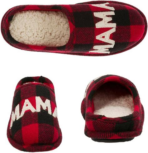 Dearfoams Women S Mama Bear Plaid Clog Slipper Xl Ebay