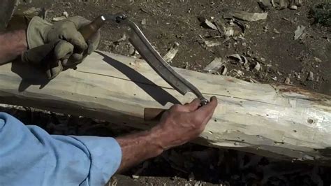 How To Peel Log Newel Posts For Iron Railings By Mitchell Dillman Youtube