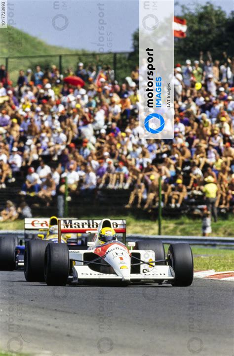 Ayrton Senna Mclaren Mp4 6 Honda Leads Riccardo Patrese Williams