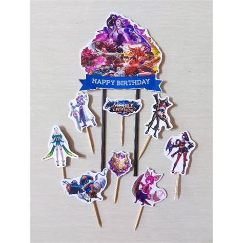 Jual Topper Mobile Legend Cake Topper Mobile Legend Topper Kue